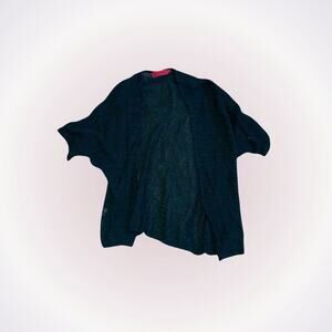 Boohoo Green and Black Open Front Cardigan | Sz S